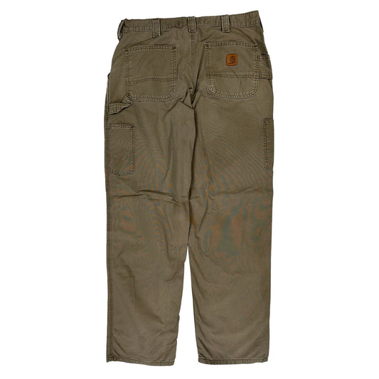 Carhartt Double Knee Carpenter Trousers - 36W 34L Brown Cotton