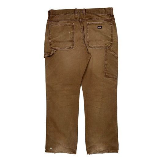 Dickies Carpenter Trousers - 36W 31L Brown Cotton