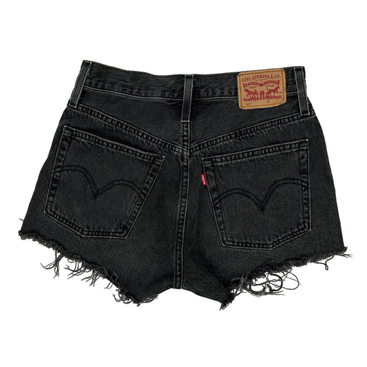 Levis Denim Shorts - 26W UK 6 Black Cotton