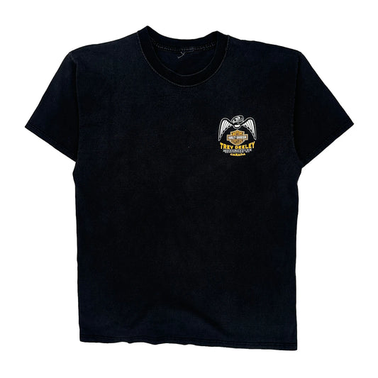 Vintage Vancouver, B.C. Canada Chapter Harley Davidson Graphic T-Shirt - No Size Black Cotton