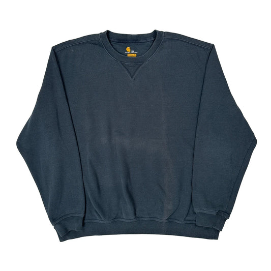 Carhartt Sweatshirt - 2XL Navy Cotton