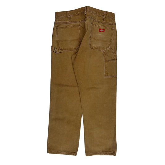 Dickies Carpenter Trousers - 36W 32L Brown Cotton