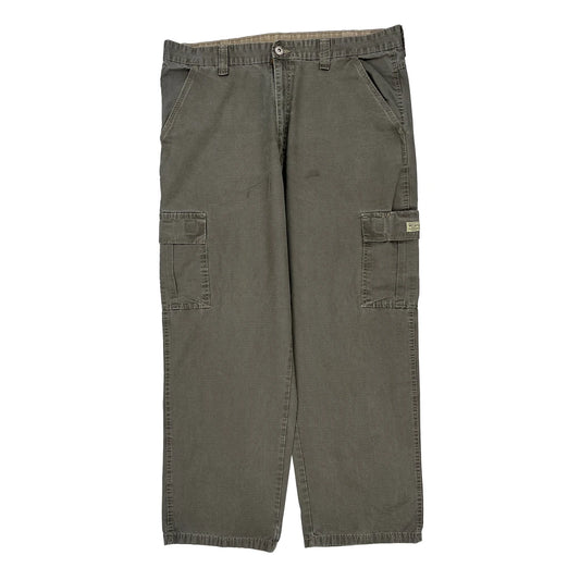 Wrangler Cargo Trousers - 38W 30L Grey Cotton