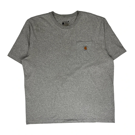 Carhartt T-Shirt - Large Grey Cotton