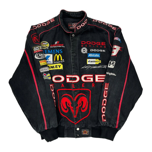 Dodge Racing Jh Designs Nascar Varsity Jacket - Small Black Cotton