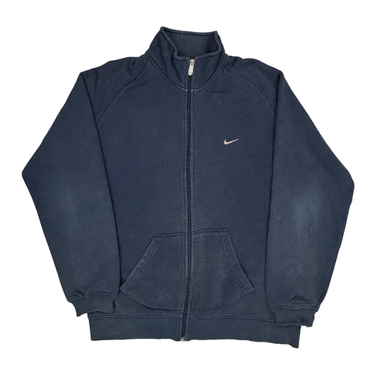 Nike Track Jacket - Large Navy Cotton