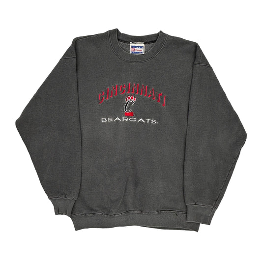 Cincinnati Bearcats Hanes College Sweatshirt - Medium Grey Cotton