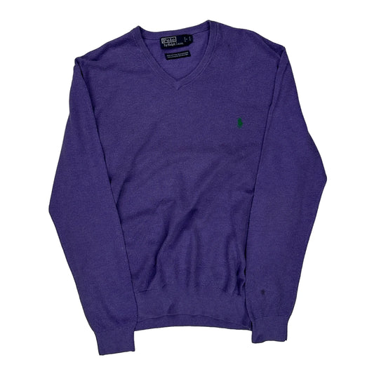 Polo By Ralph Lauren Jumper - XL Purple Cotton Blend