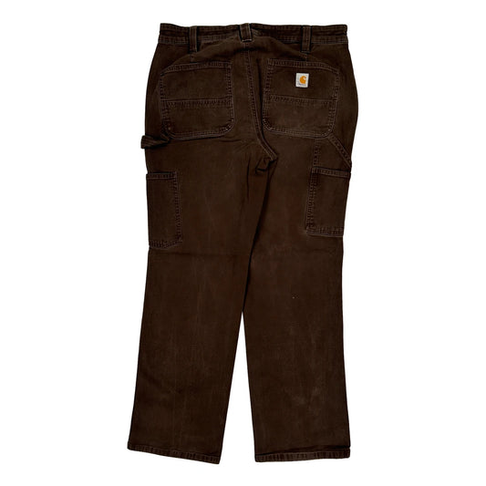 Carhartt Carpenter Trousers - 32W UK 12 Brown Cotton