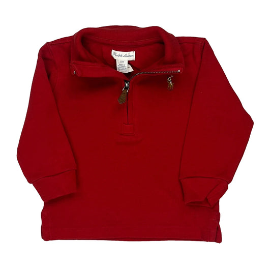 Age 12 Months Ralph Lauren 1/4 Zip - 3XS Red Cotton