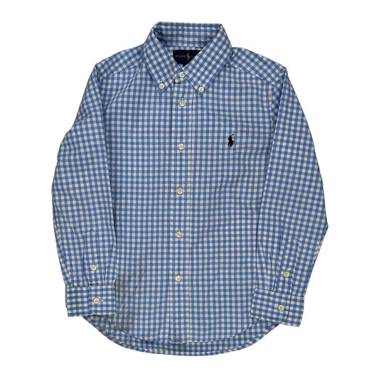 Age 5 Ralph Lauren Checked Shirt - XS Blue Cotton