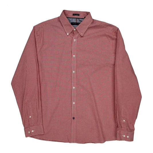 Tommy Hilfiger Slim Fit Shirt - Large Red Cotton