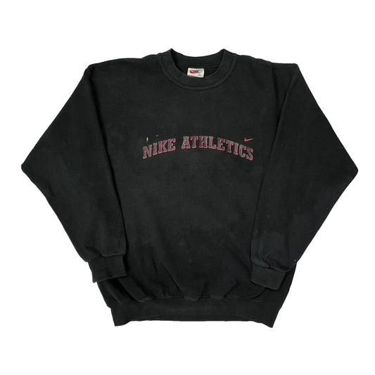 90S Made In USA Nike Athletics Sweatshirt - Large Black Cotton
