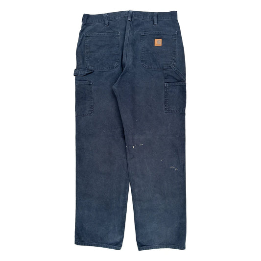 Carhartt Carpenter Trousers - 34W 33L Blue Cotton