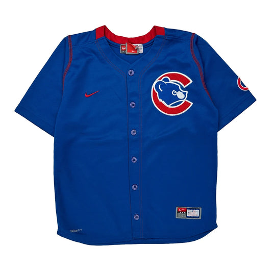 Vintage Age 7 Chicago Cubs Nike Mlb Jersey - Medium Blue Polyester