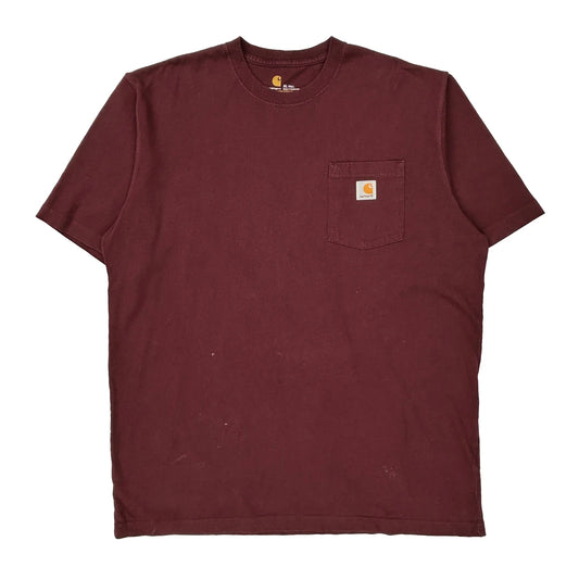 Carhartt T-Shirt - XL Burgundy Cotton