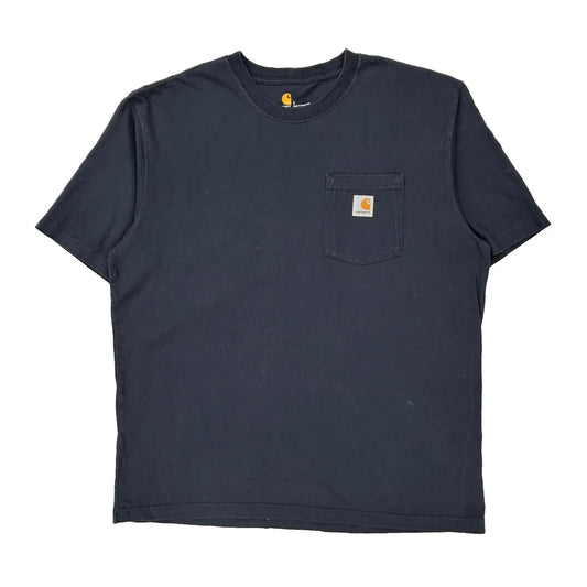 Carhartt T-Shirt - Large Navy Cotton