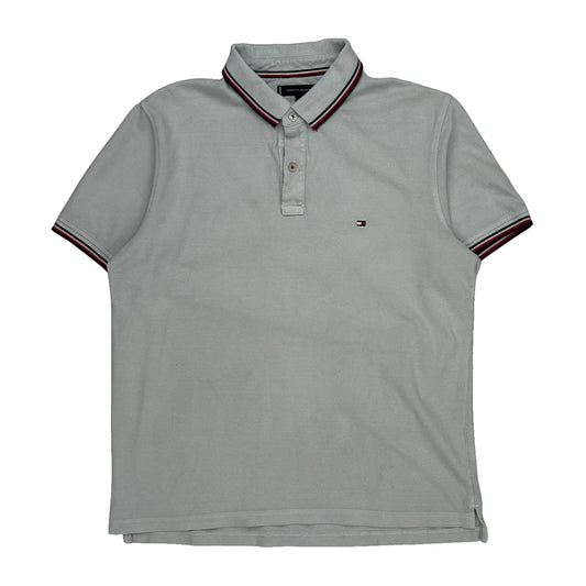Tommy Hilfiger Slim Fit Polo Shirt - XL Grey Cotton