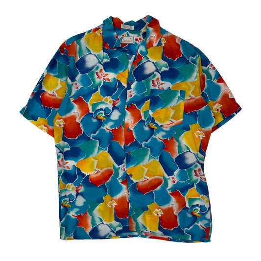Islander Floral Hawaiian Shirt - Medium Multicoloured Viscose