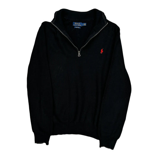 Polo By Ralph Lauren 1/4 Zip - Large Black Cotton
