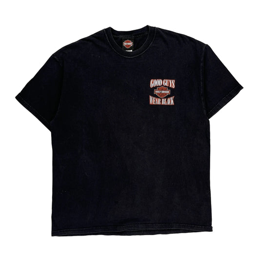 Daytona Beach Harley Davidson Graphic T-Shirt - XL Black Cotton