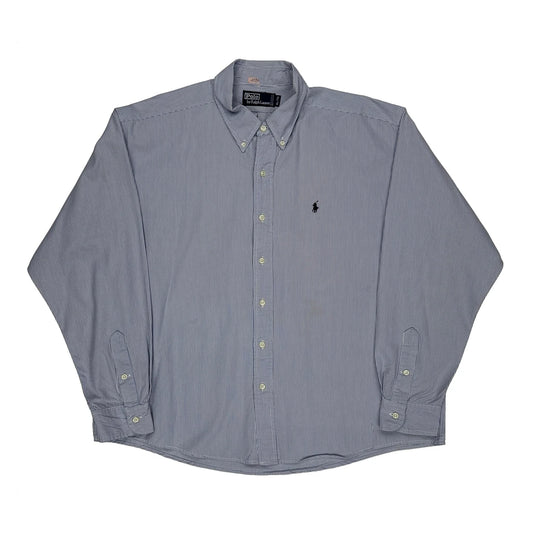Polo By Ralph Lauren Striped Shirt - XL Blue Cotton
