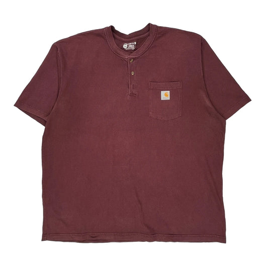 Carhartt T-Shirt - 2XL Burgundy Cotton