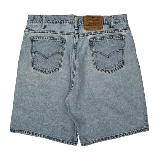 Levis Denim Shorts - 32W 10L Light Wash Cotton