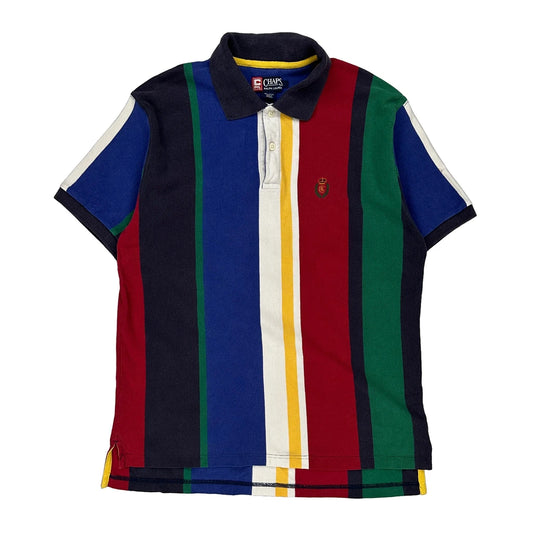Chaps Ralph Lauren Striped Polo Shirt - Large Multicoloured Cotton
