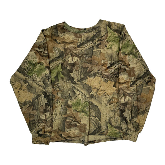 Advantage Camo Long Sleeve T-Shirt - XL Green Cotton