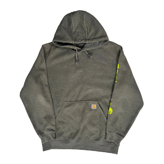 Carhartt Hoodie - Large Grey Cotton Blend