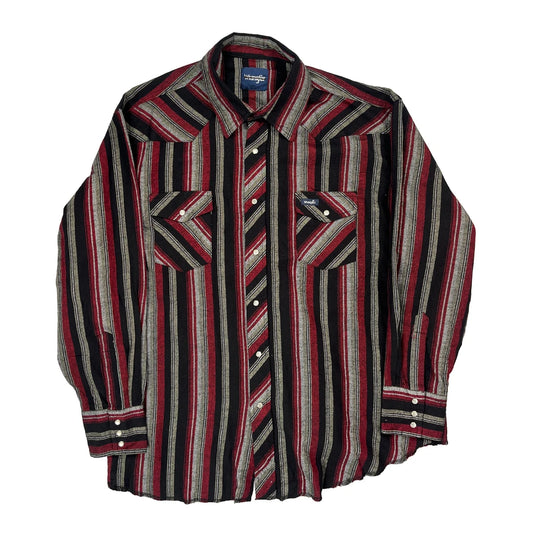 Wrangler Striped Shirt - 3XL Grey Cotton