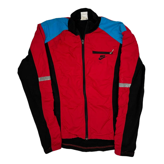 Made In USA Nike Track Jacket - Medium Black Polyester