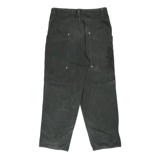 Dickies Double Knee Carpenter Trousers - 36W 28L Grey Cotton