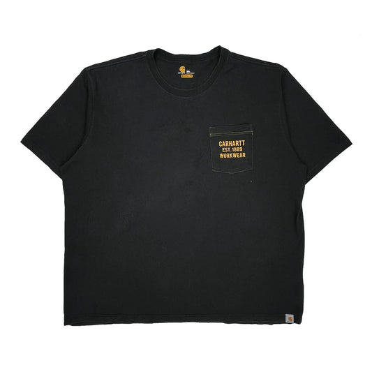 Vintage Workwear Carhartt Graphic T-Shirt - 2XL Black Cotton
