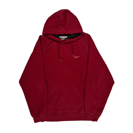 Vintage Nike Hoodie - Medium Red Cotton