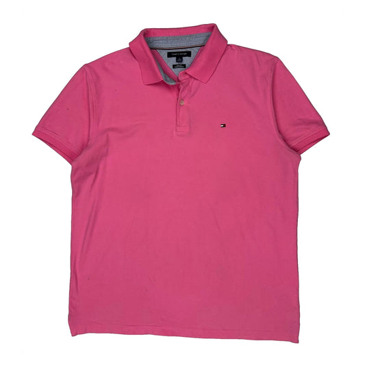 Tommy Hilfiger Slim Fit Polo Shirt - XL Pink Cotton
