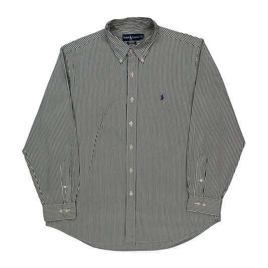 Ralph Lauren Striped Shirt - XL Black & White Cotton