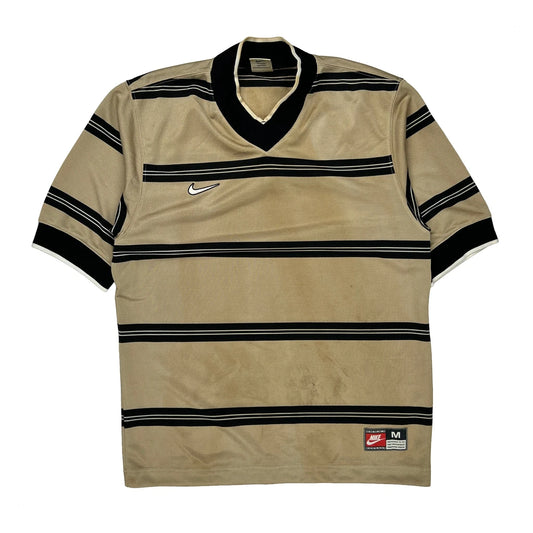 Nike Striped Football Shirt - Medium Beige Polyester