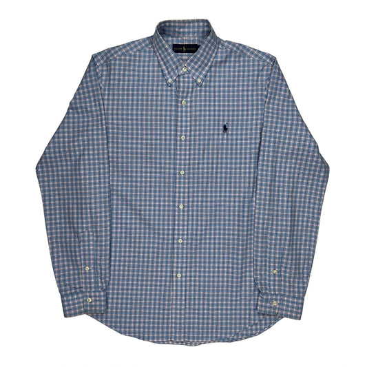 Ralph Lauren Checked Shirt - Medium Blue Cotton