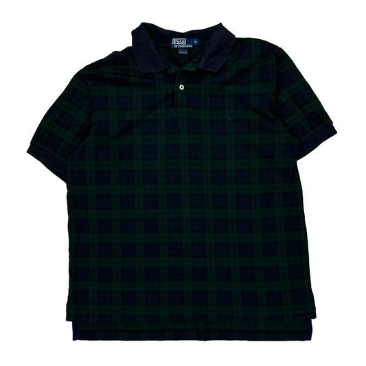 Polo By Ralph Lauren Checked Polo Shirt - Medium Black Cotton