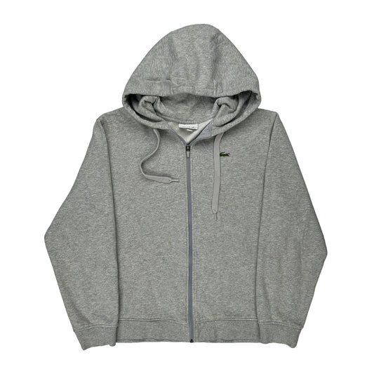 Lacoste Hoodie - XL Grey Cotton Blend
