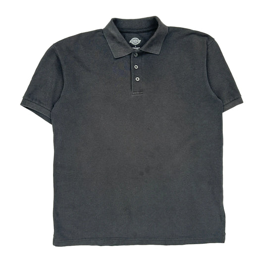 Dickies Polo Shirt - Large Gray Cotton Blend