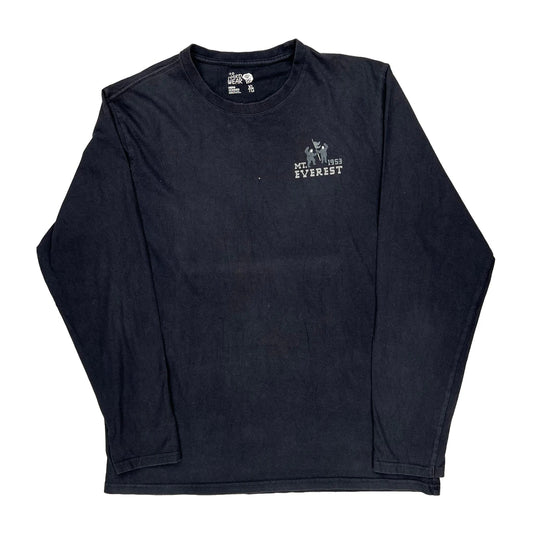 Mountain Hard Wear Graphic Long Sleeve T-Shirt - XL Black Cotton