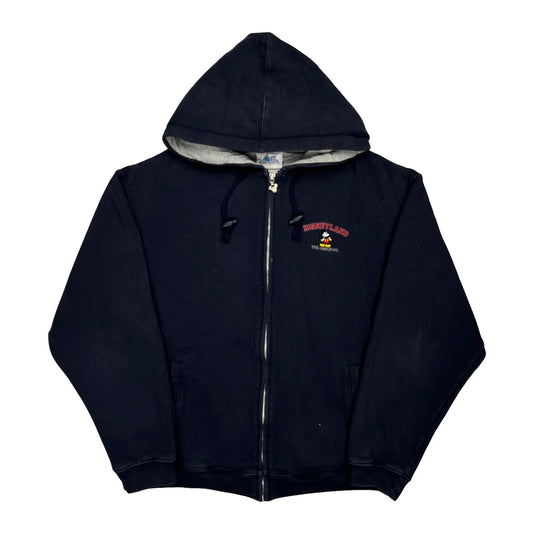 Vintage Disneyland 1955 The Original Disney Graphic Hoodie - Small Navy Cotton
