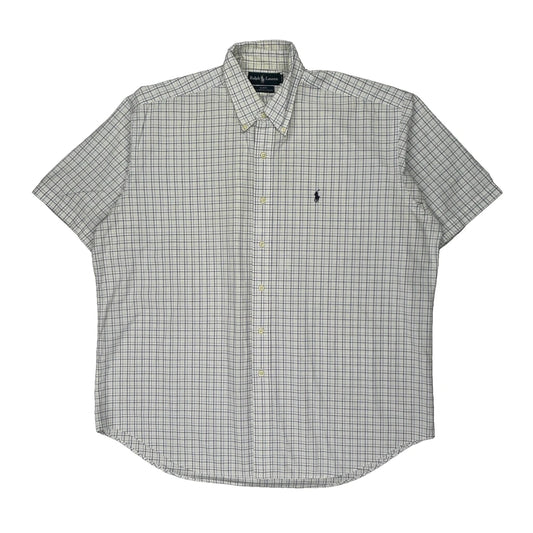Blake Ralph Lauren Checked Short Sleeve Shirt - XL Blue Cotton