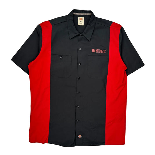 Bbq Syndicate Dickies Graphic Short Sleeve Shirt - XL Black Cotton