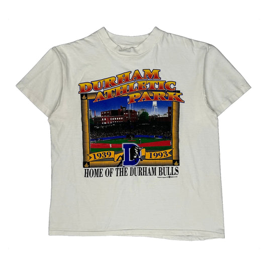 Vintage Durham Bulls Premont Graphic T-Shirt - Large White Cotton