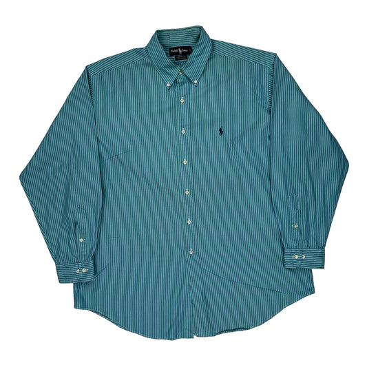 Ralph Lauren Striped Shirt - XL Blue Cotton