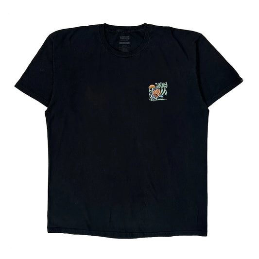Vintage Vans Graphic T-Shirt - Large Black Cotton